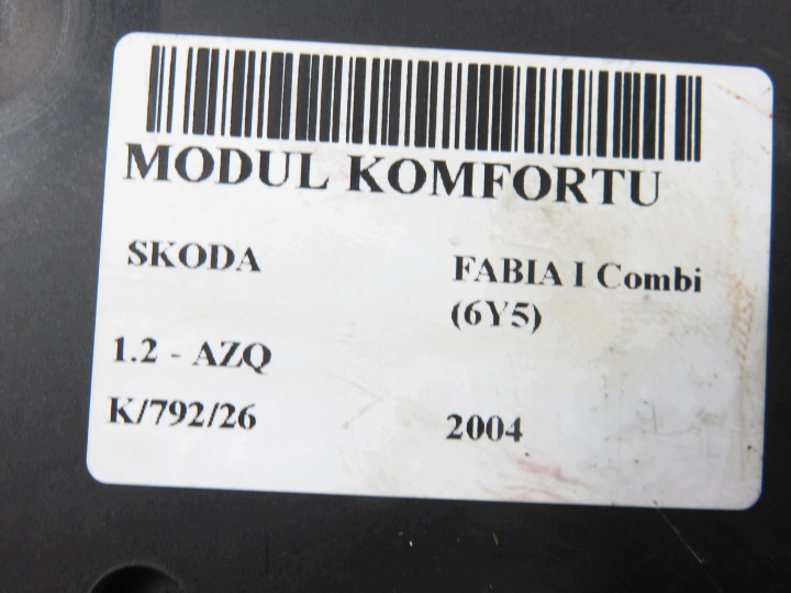 фото №8, Блок комфорту оригінал (блоки керування бортовою мережею) skoda fabia i 5wk48212d 6q1937049d