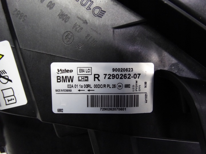 фото №14, Bmw x1 e84 рестайлинг lci 12-15 фара передняя правая (правая фара, головной свет) bi-xenon некорректируемый +led 7290262 новая