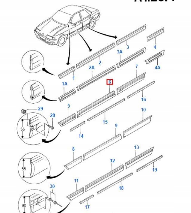 фото №8, Планка двері праві перед ford sierra 87-93 / 1647475 / 87bba20938daw