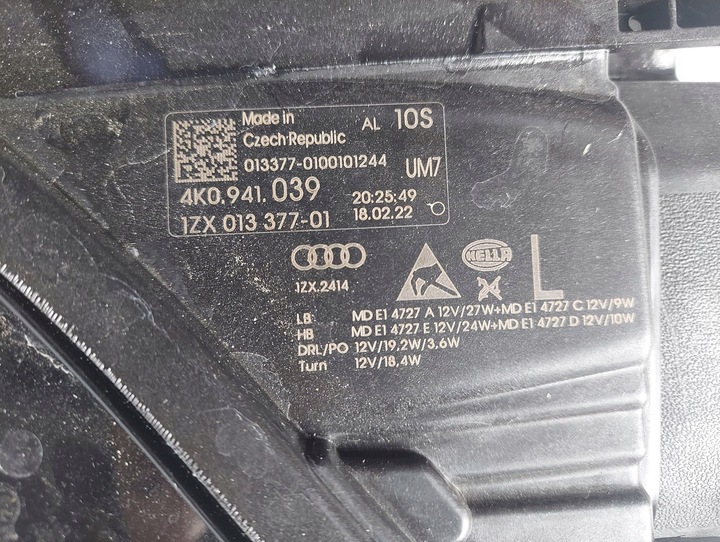 фото №9, Audi a6 c8 4k лампа ліва перед передня повний led