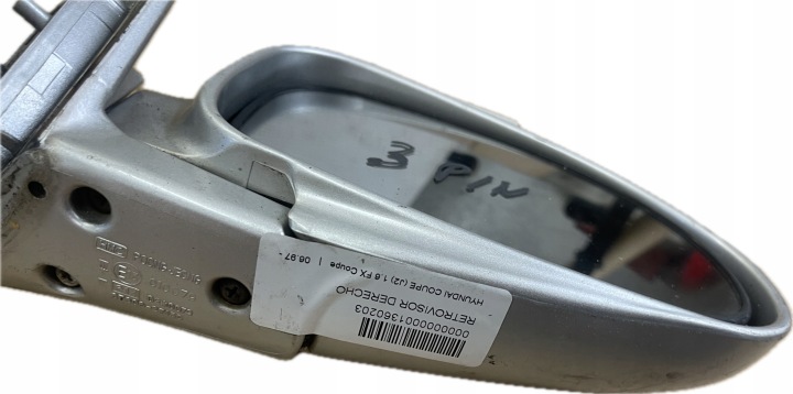 фото №7, Hyundai купе i j2 96-01r зеркало правое электрические 3 pin