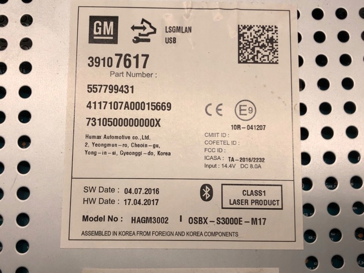 фото №5, Радио opel astra j 39107617 тюнер