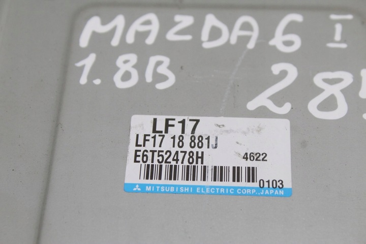 фото №5, Блок керування двигуна mazda 6 gg 1.8 b lf1718881j