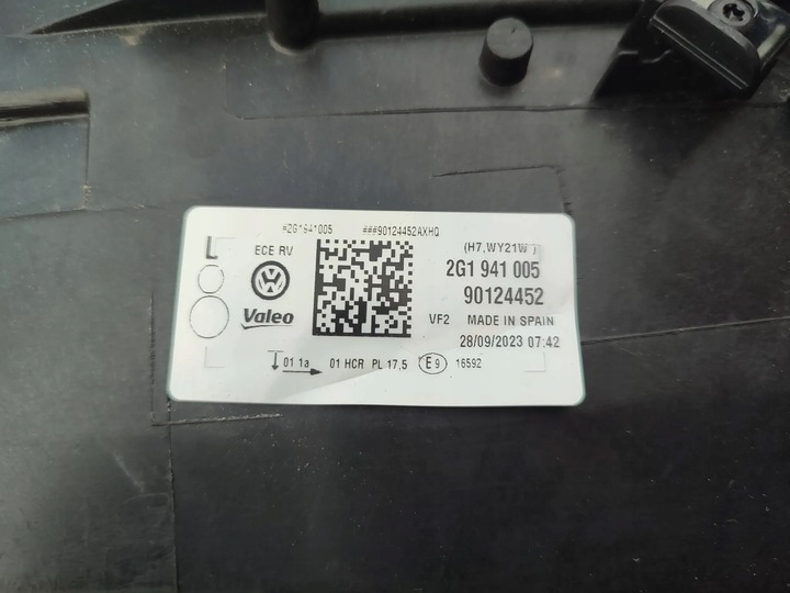 фото №11, Фара лампа левый перед vw polo vi aw 2018 2g1941005 передний рестайлинг обычная