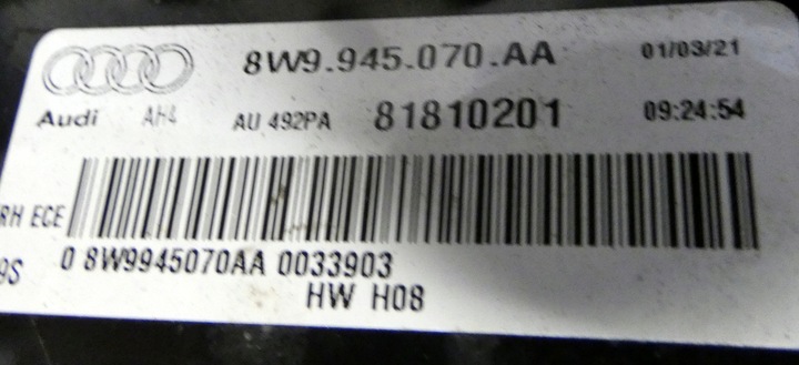 фото №9, Audi a4 b9 універсал рестайлінг 2019- 8w9945070aa лампа права зад задня led