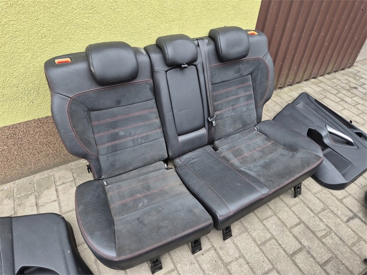 фото №8, Ford mondeo mk4 fl st сидіння диван шкіра алькантара комплект червона нитка