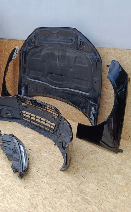 фото №8, Audi a4 8w b9 комплектний бампер pas перед повний led капот 2.0tdi чорний ly9b