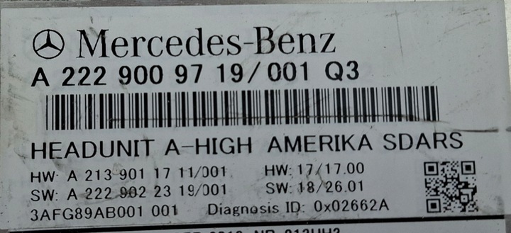 фото №5, Mercedes радио навигация мультимедиа nr-213 high amerika sdars a2229009719