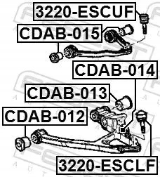 фото №3, Втулка рычага cdab-012 febest cadillac escalade