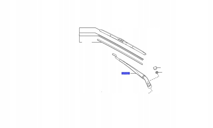 фото №3, Toyota оригинальный номер 85221-02411 рычаг дворники перед левая