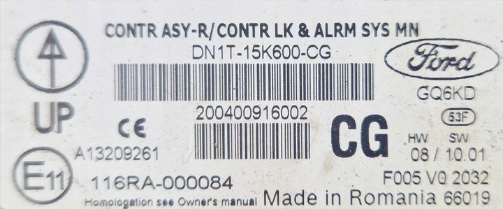 фото №5, Ford fiesta mk7 vii 7 st замок зажигания блок управления двигателя 1.6 модуль ключ turbo