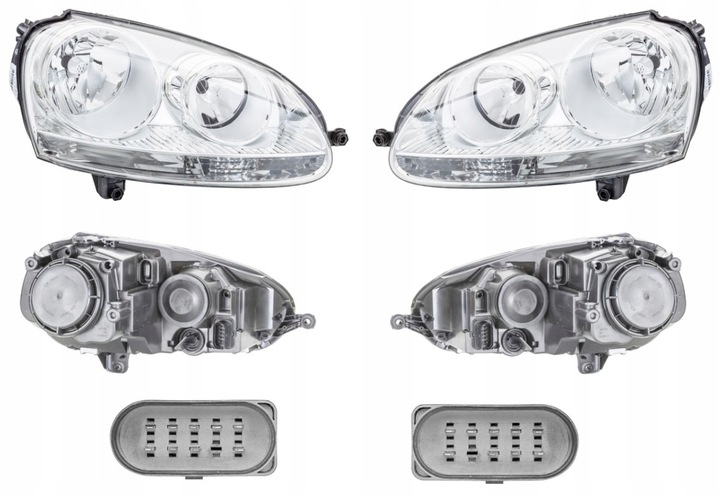 фото №1, Фара лампа vw jetta golf v 03- hella l+p