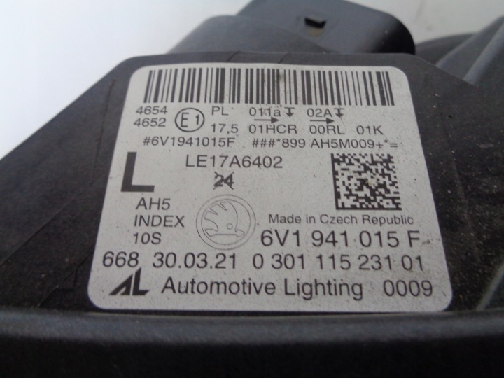 фото №9, Фара ліва фара skoda fabia iii 3 6v 6v0 18- рестайлінг повний led