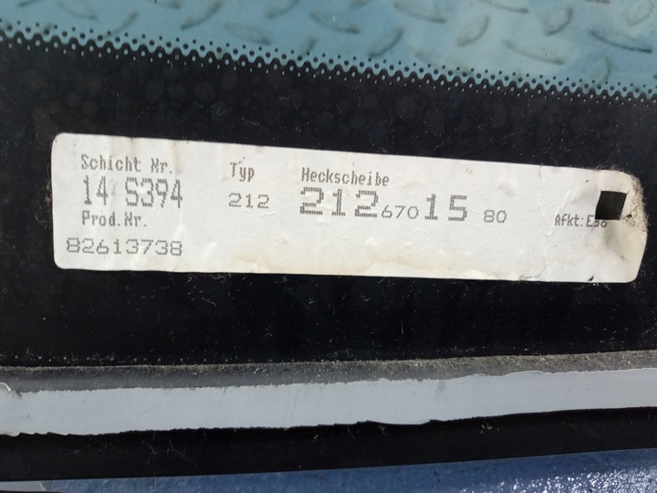 фото №5, Mercedes e w212 sedan стекло задняя 10r 2126701580