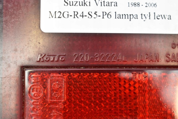 фото №10, Фара ліва зад задня 220-32224 suzuki vitara 1 i довгий рестайлінг 88-06
