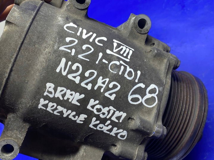 фото №11, Компресор кондиціонера civic viii cr-v n22a2 2.2 i-ctdi 38800-rsr-e010-m2
