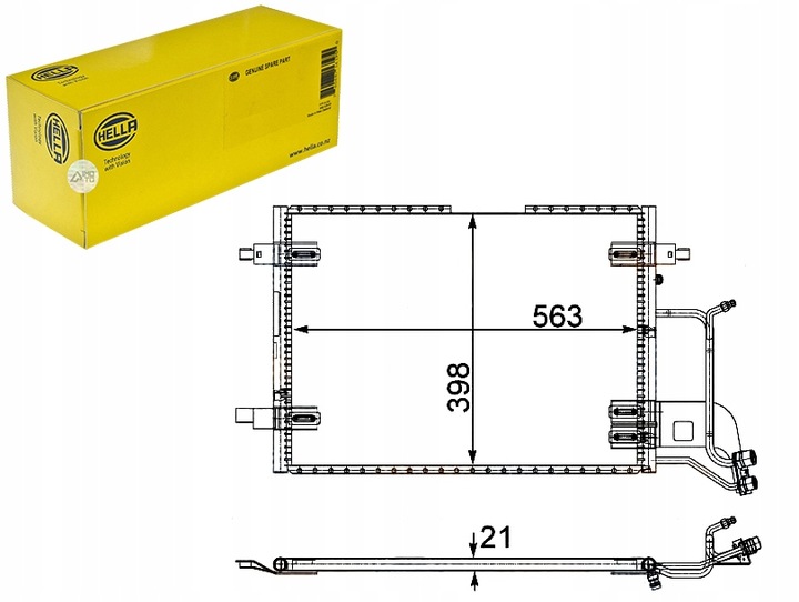 фото №1, Конденсатор радиаторов кондиционера [hella]