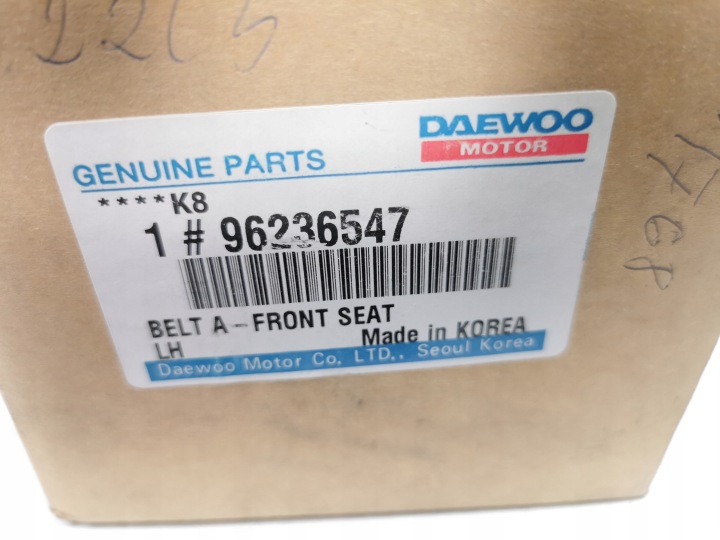 фото №8, Pas безопасности передняя панель левые перед daewoo nubira j150 oem номер 96236547