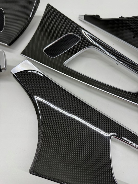 фото №6, Audi a6 s6 c7 планки декори інтер'єру двері тунелю карбон карбон адаптер комплект