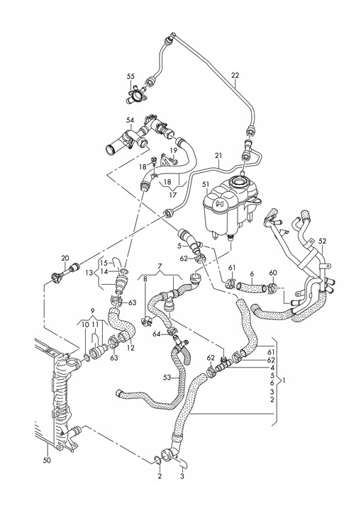 фото №12, 8w0122055n шланг шланг воды audi a4 b9 8w 2.0 tdi