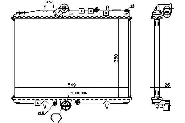 фото №1, Радіаторів двигуна nissens 133079 1330q6 1331lc
