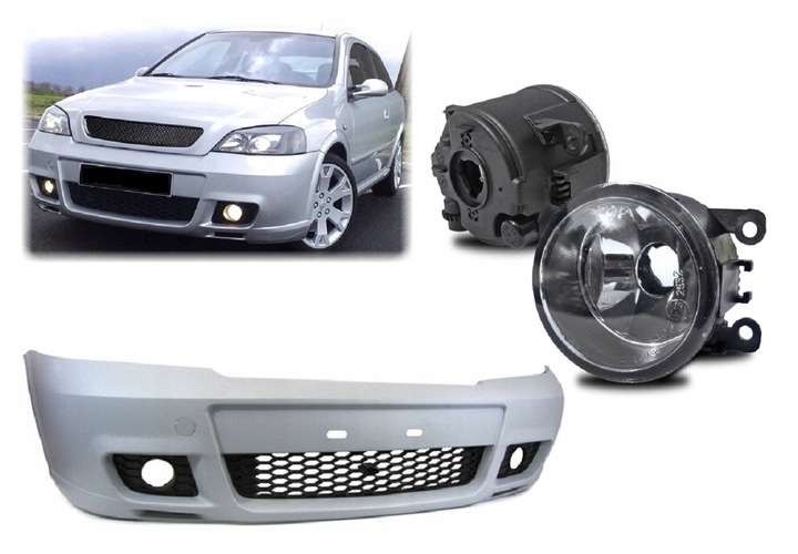 фото №1, Бампер переднє opc opel astra g ii +протитуманні фари