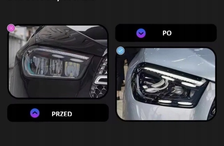 фото №16, Mercedes gle w167 рестайлінг лампи права ліва led performance usa na multibeam