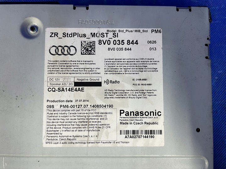 фото №8, Audi a3 считыватель навигации gps мультимедиа mmi радиопроигрыватель sd 8v0035844