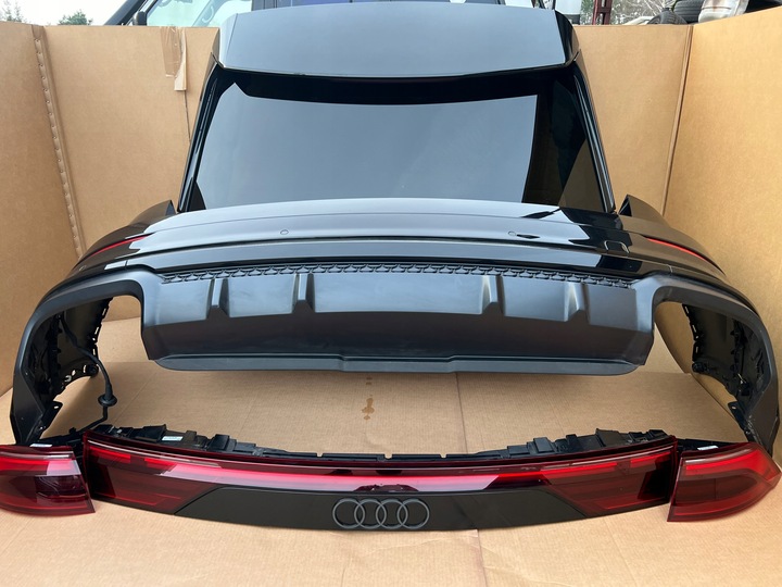 фото №16, Audi q8 4m8 s-line рестайлинг комплектный зад лампы animacja бампер крышка выхлоп