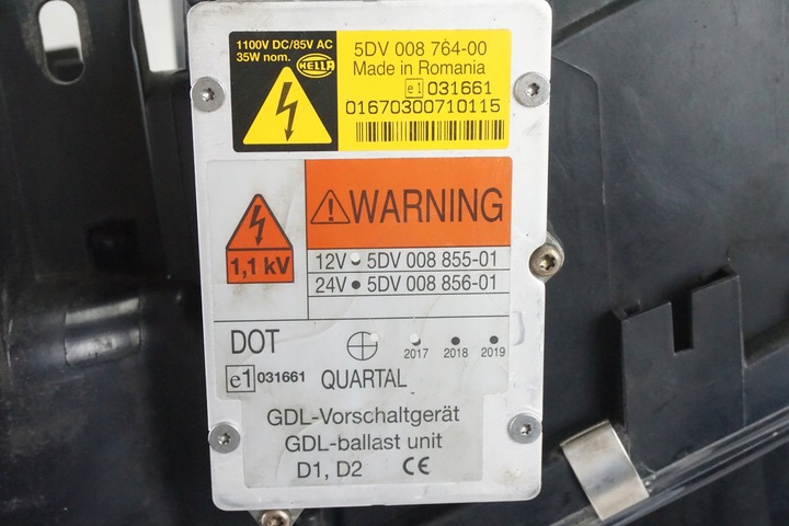 фото №9, Лампа передня права ксенон bmw 7 e65 15621000re eu