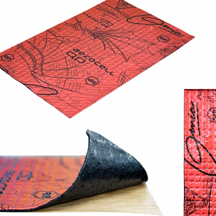 фото №10, Килимок шумопоглинаюча aerocell 50x32cm 4mm butylowa granulkami izolująca шум