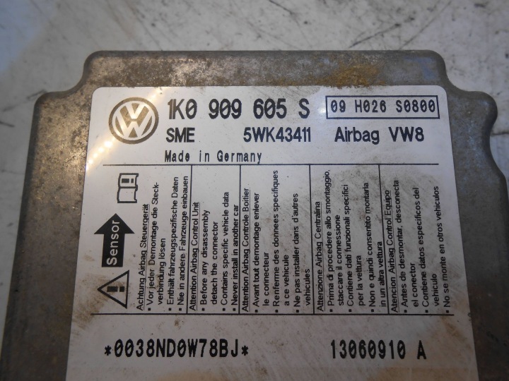 фото №8, Volkswagen golf plus модуль датчик блок керування  подушка  подушки 1k0909605s