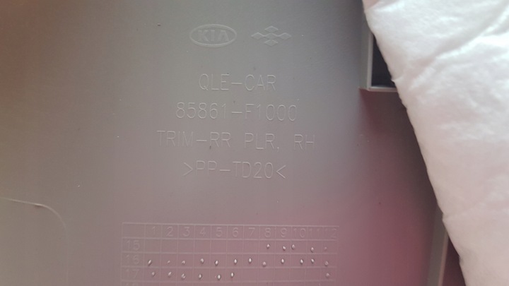 фото №3, Пластик обшивка защита накладка стойка правые левый зад kia sportage iv