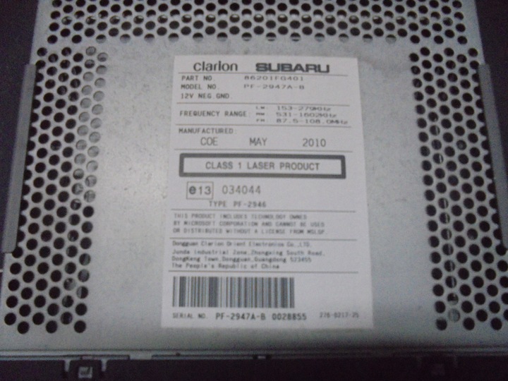 фото №3, Радіо subaru impreza gh 2.0d 2008