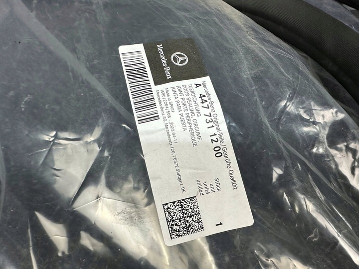 фото №5, Mercedes vito w447 прокладка двері розсувних a4477311200 нова