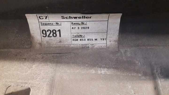 фото №9, 4g0853855m планка порогова ліва audi a6 c7 4g sline