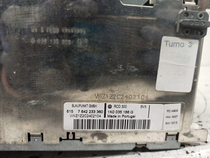 фото №6, Vw passat touran caddy радіо cd rcd300 1k0035186g