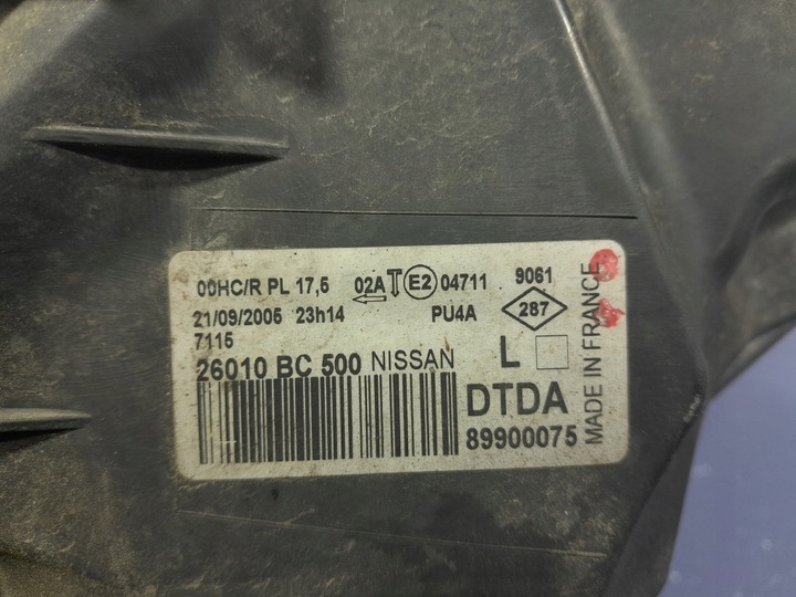 фото №7, Nissan micra k12 фара лампа перед праві eu 26010bc500