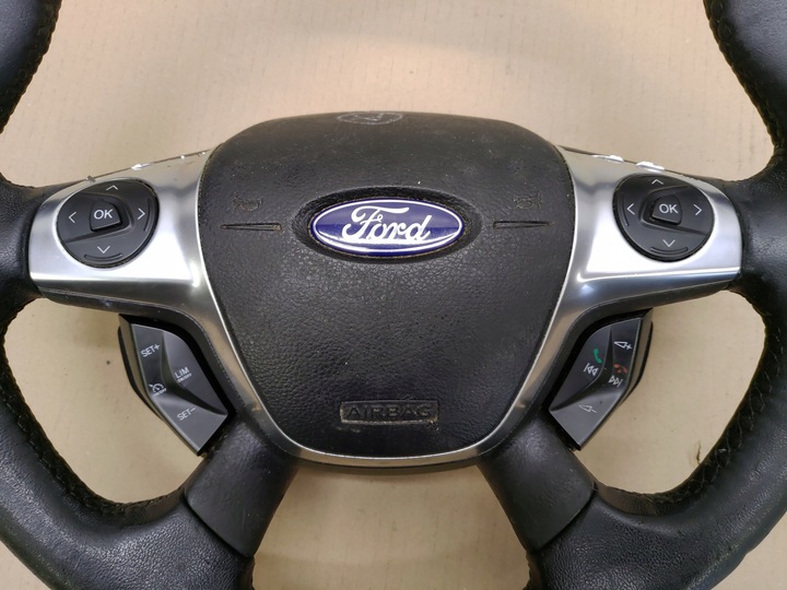 фото №14, Руль + подушка безопасности мультифункция кожа ford c-max mk2 ii годы 2010-2014