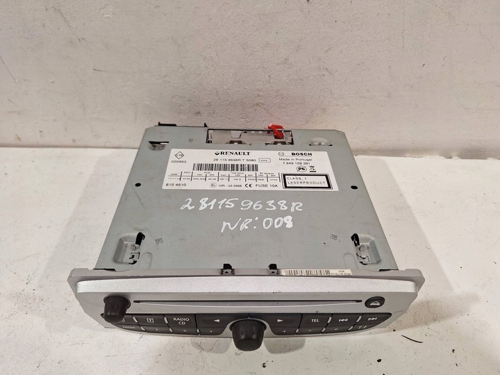 фото №2, Радио cd 281159638r renault scenic iii 09-