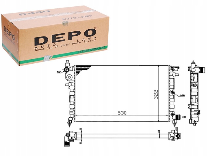 фото №1, Радиаторов двигателя depo 060820n 8mk376715431