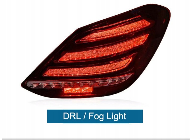 фото №16, Света задние автомобиля полный led do задней лампы mercedes benz класса c w205 2015-2021