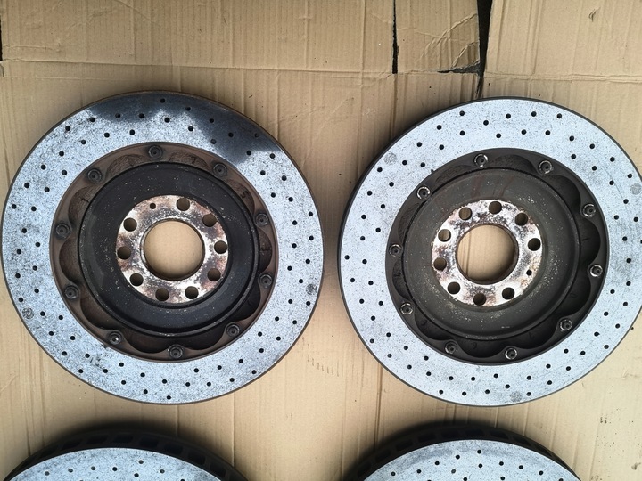 фото №10, Гальма керамічні ceramika комплект перед зад затискачі диски audi a8 s8 d3