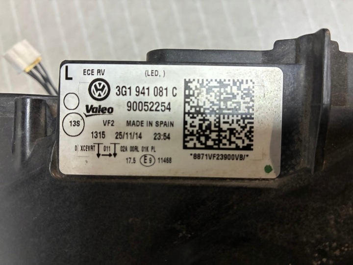 фото №12, Фара левая передняя vw passat b8 полный led 3g левые перед 3g1941081c