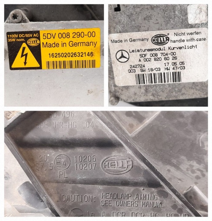 фото №9, Фара правая сторона mercedes-benz ml w164 1648205461