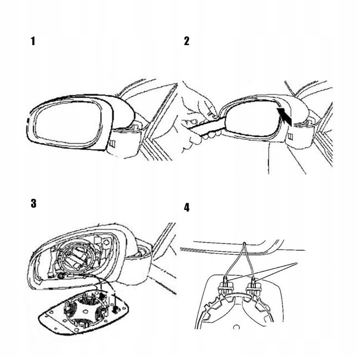 фото №11, Вкладка скло дзеркало ліві з підігрівом vw eos golf 5