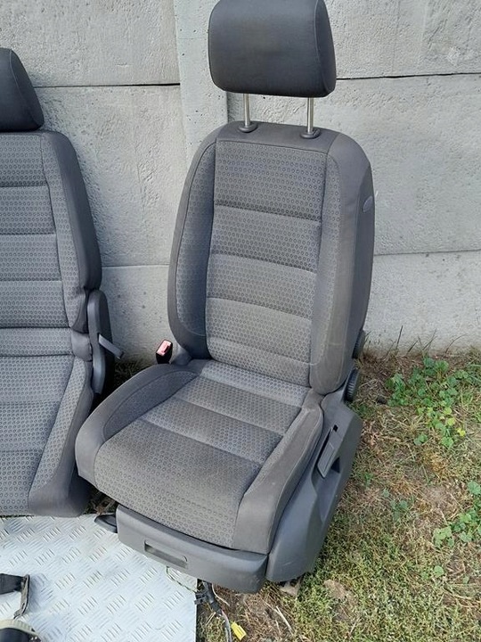 фото №10, Volkswagen 1t vw touran i 1t0 03-10 сиденья диван 5-os. комплект ремни подогрев