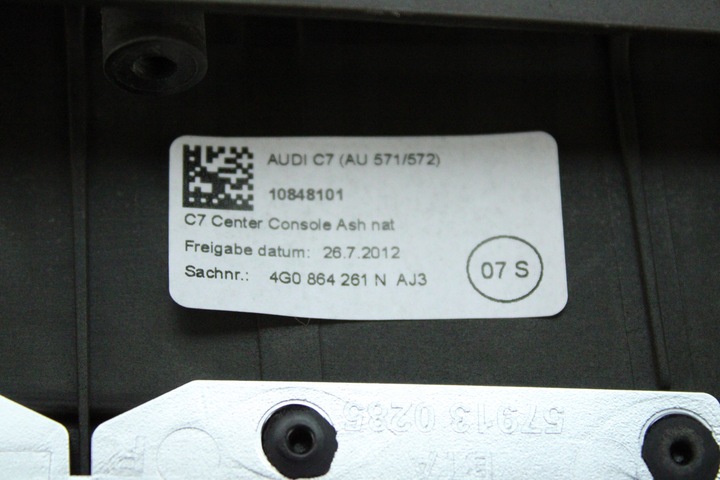 фото №7, Оригинальный dekor планка туннеля audi a6 c7 4g0864261n 64km aj3