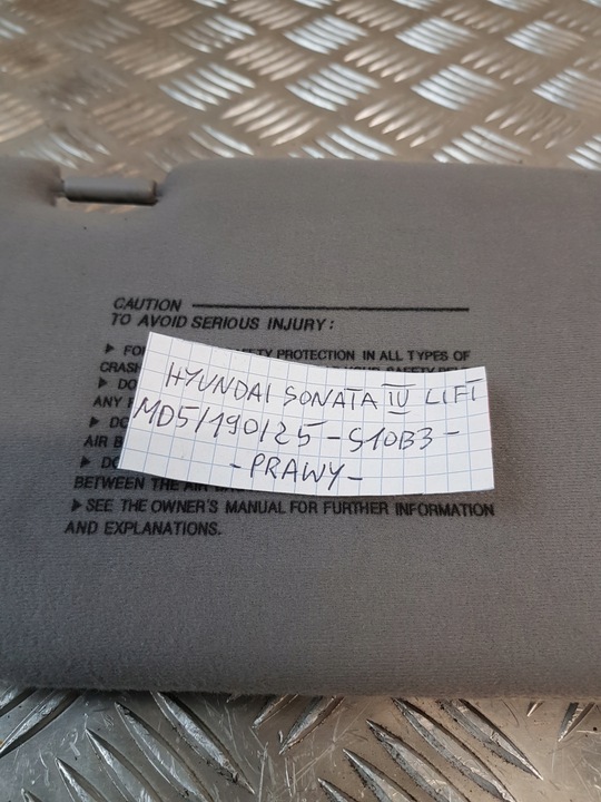 фото №9, Защита солнцезащитная козырёк правые hyundai sonata iv рестайлинг 04r-