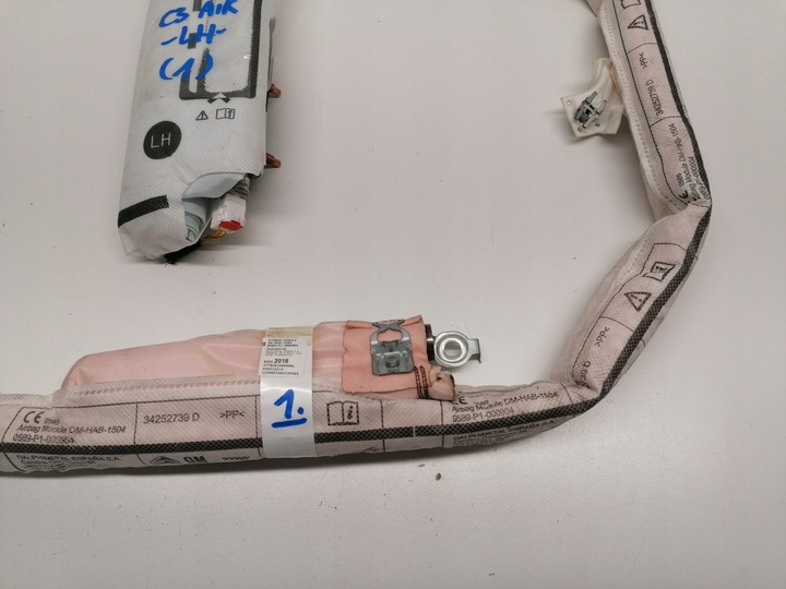 фото №6, Citroen c3 aircross шторка ліва подушка сидіння подушка безпеки оригінал 2017-